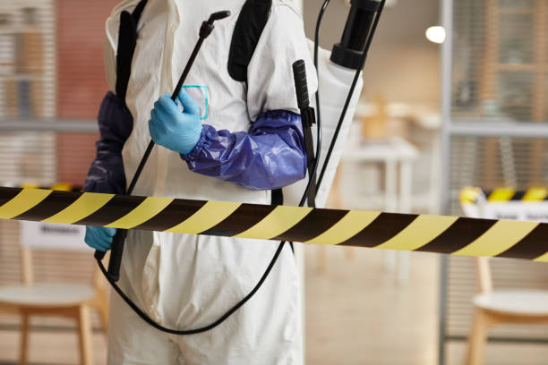 Professional Sewage Cleanup technician working in Oakville, IN